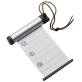 Funky Luggage Cylinder Tag Rollout Label for Address Details - Silver/Grey - Side View