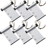 6x Funky Luggage Cylinder Tag Rollout Label for Address Details - Silver/Grey - Front View
