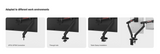 UFOU Kyber Monitor Arm Single Mount Bracket Heavy Duty Star Wars - Black - Rear View
