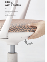 UFOU Joyin Tail Designer Ergonomic Chair - Flamingo - Rear View