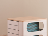 UFOU Fitin Helix Modular Storage Cabinet Unit (5 Revolving Doors) - Rear View