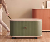 UFOU Fitin Rollin Mobile Roller Shutter Cabinet - Storage with Adjustable Shelves & Wheels - Side View