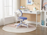 Adjustable Blue Ergonomic Study Desk and Chair Set for Kids - Top-Down View