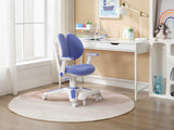 Ergonomic Children Kids Study Chair Set of 6 Height Adjustable - Blue - Side View