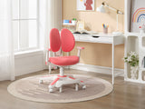 Adjustable Pink Ergonomic Study Desk and Chair Set for Kids - Side View