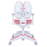 Adjustable Pink Ergonomic Study Desk and Chair Set for Kids - Low Angle