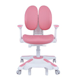 6x Ergonomic Children Kids Study Chairs Height Adjustable - Pink - Rear View