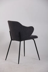 Set of 4 Dining Chairs in Graphite - 45-Degree Angle