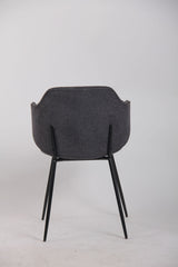 Set of 4 Dining Chairs in Graphite - Rear View