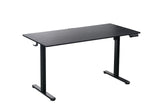 Ergonomic Kids Study Chair & Adjustable Electric Standing Desk Set  Blue Chair & Black Desk - Top-Down View