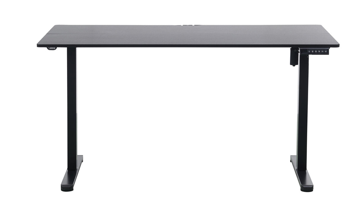 Ergonomic Kids Study Chair & Adjustable Electric Standing Desk Set  Blue Chair & Black Desk