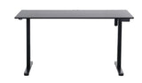 Ergonomic Kids Study Chair & Adjustable Electric Standing Desk Set  Blue Chair & Black Desk - Rear View
