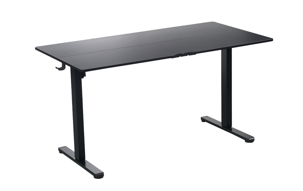Ergonomic Kids Study Chair & Adjustable Electric Standing Desk Set  Blue Chair & Black Desk