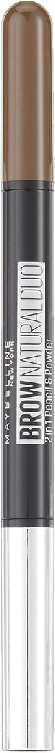 3x Maybelline New York Natural Eye Brow Duo 2 in 1 Pencil & Powder - Deep Brown