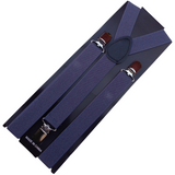 6x Mens Suspenders Braces Adjustable Strong Clip On Elastic Formal Wedding BULK - Grey - Side View