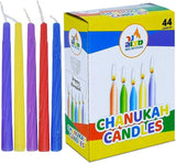 Ner Mitzvah Multi Color Standard Chanukah Candles - 1 Pack of 44pcs - Front View