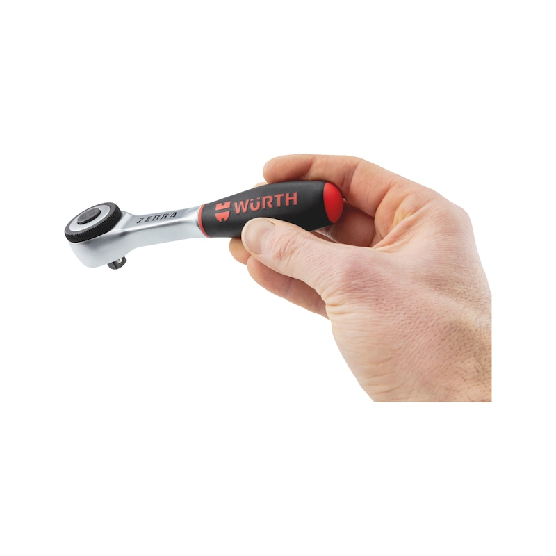 Wurth 3/8" Reversible Ratchet Wrench 360? Twist Handle Chrome Vanadium 175mm DIN 3122
