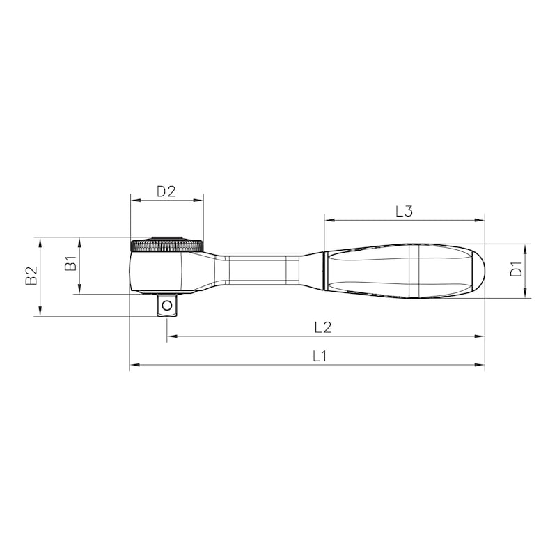 Wurth 3/8" Reversible Ratchet Wrench 360? Twist Handle Chrome Vanadium 175mm DIN 3122