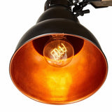 Wooden Large Floor Lamp Industrial Retro Modern Adjustable Light - Matte Black - Side View