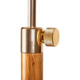 165cm Adjustable Bamboo Tripod Floor Lamp Light with Linen Shade & Built-In Table - Top-Down View