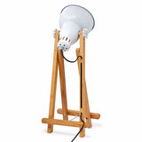 61cm Bamboo Easel Table Lamp Modern Scandi Designer Desk Light Bedroom Office - 45-Degree Angle