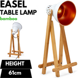 61cm Bamboo Easel Table Lamp Modern Scandi Designer Desk Light Bedroom Office - Extra Image