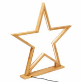 52cm Bamboo Star LED Table Desk Lamp Light Modern Designer - Natural - 45-Degree Angle