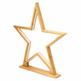 52cm Bamboo Star LED Table Desk Lamp Light Modern Designer - Natural - Rear View