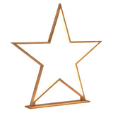 87cm Bamboo Star Table Lamp Desk Light LED Strip Modern Designer - Natural - Front View