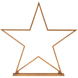 2x Large Bamboo Star w/ LED Strip Table Lamp Light Modern Minimalist Decor - Natural - Side View