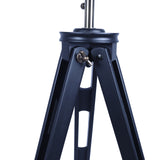 158cm Nautical Tripod Floor Lamp w Matte Black Lamp Head Searchlight Spot Light - 45-Degree Angle