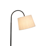 Naples Tripod Floor Lamp Shelf Storage Drawer Bed Side Table Light w/ USB Charger - Rear View