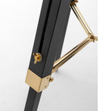Premium Tripod Spotlight Lamp Nautical Designer Extendable Light - Matte Black - Side View