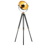 Premium Tripod Spotlight Lamp Nautical Designer Extendable Light - Matte Black - Top-Down View