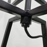 Modern Dimmable Floor Lamp + Table Desk Lamp w/ Linen Shade Scandi - Matte Black - Top-Down View