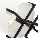 Modern Dimmable Floor Lamp + Table Desk Lamp w/ Linen Shade Scandi - Matte Black - Extra Image