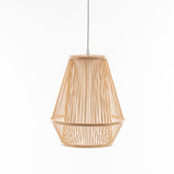 Natural Woven Bamboo Empire Pendant Lamp Hanging Light Bell Shade Boho Tropical
