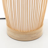 Natural Woven Bamboo Cylinder Table Lamp Light Shade Boho Tropical Coastal - Top-Down View
