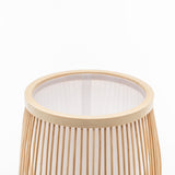 Natural Woven Bamboo Cylinder Table Lamp Light Shade Boho Tropical Coastal - 45-Degree Angle