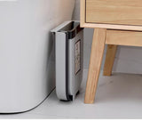 9L Kitchen Wall Mounted Foldable Waste Bin Hanging Trash Can Collapsible - Brown - 45-Degree Angle