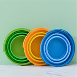 7 Litre Foldable Collapsible Silicone Bucket for Home/Hiking/Camping/Fishing - Blue - Close-Up Angle