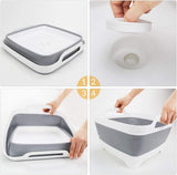 2x Collapsible Strainer Foldable Fruit Veggies Wash Colander Storage Basket - Side View