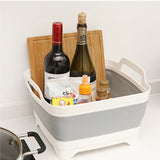 2x Collapsible Strainer Foldable Fruit Veggies Wash Colander Storage Basket - Rear View