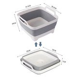 2x Collapsible Strainer Foldable Fruit Veggies Wash Colander Storage Basket - Close-Up Angle