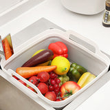 3x Collapsible Strainer Foldable Fruit Veggies Wash Colander Storage Basket - Side View