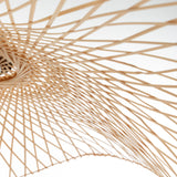 Sophia Natural Hand-Woven Bamboo Wave Pendant Lamp - Small - Top-Down View