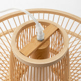 Aurora Natural Hand-Woven Bamboo 3-Layer Pendant Lamp Light - 45-Degree Angle