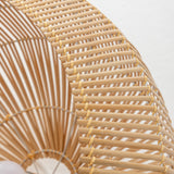 Solara Sphere Natural Hand-Woven Bamboo Cage Pendant Lamp Light - Top-Down View