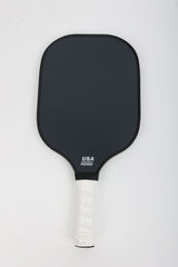 Graphite Carbon Fiber Pickleball Paddles Pickle Ball Racket Racquet in Plain Black - Front View