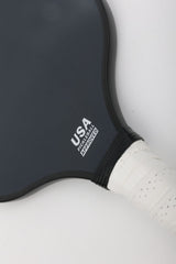 Graphite Carbon Fiber Pickleball Paddles Pickle Ball Racket Racquet in Plain Black - Side View
